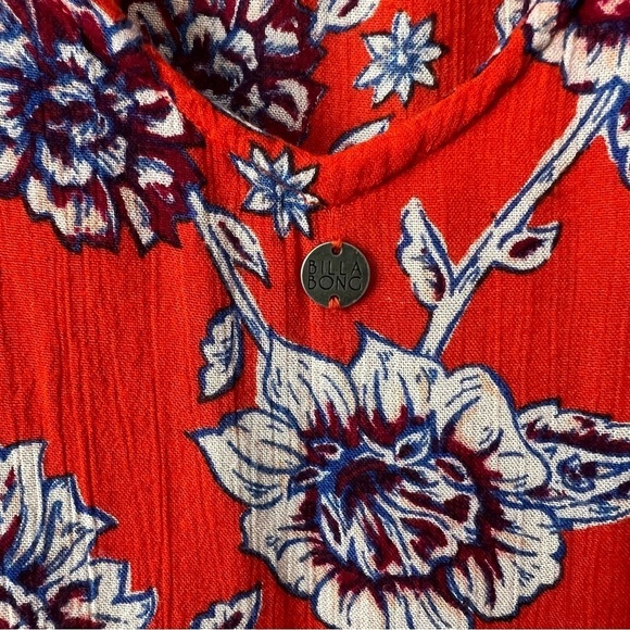 Billabong Heart Strayed Mini Floral Red Dress- Size XS - Picture 14 of 14